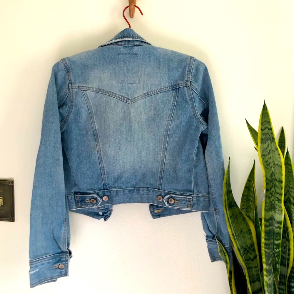 Denim Crop Jean Jacket Aeropostale XS/S 100% Cotton Western Country 90’s